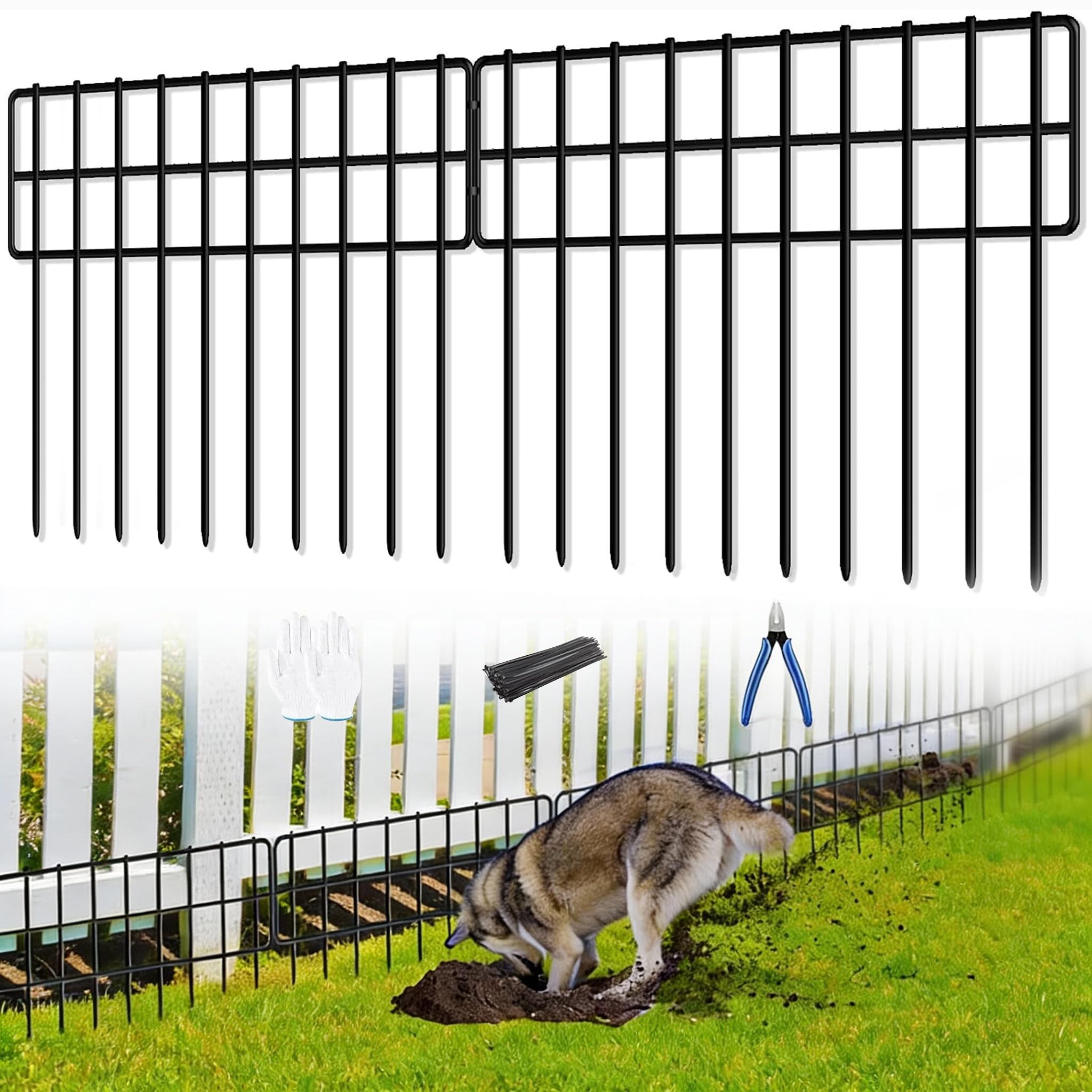 COLRASN animal barrier fence bottom panel safely blocks critters from entering