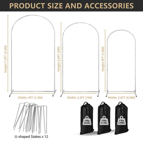 COLRASN easy-assembly backdrop arch for quick indoor and outdoor décor.