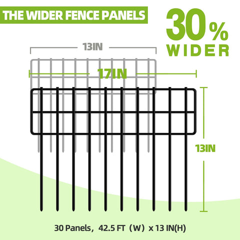 COLRASN no dig fence 42.5 ft length protects garden edges