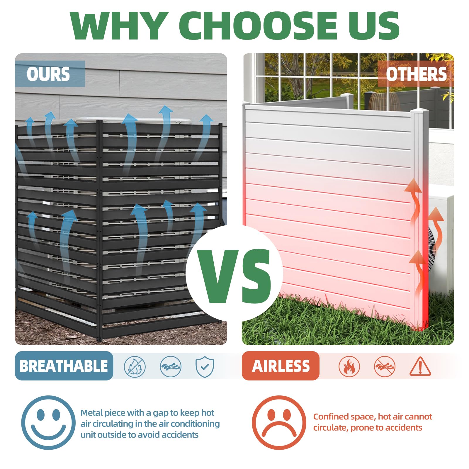 COLRASN versatile privacy fence suits yards, patios, and gardens.