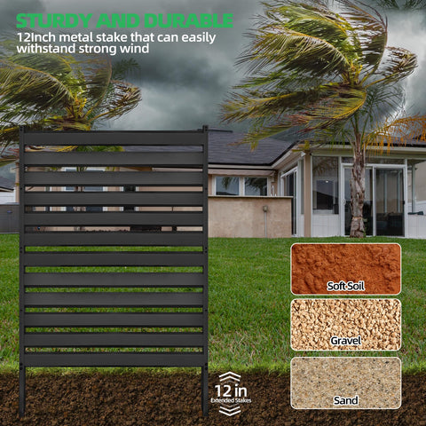 COLRASN trash-can privacy fence hides bins and outdoor clutter.