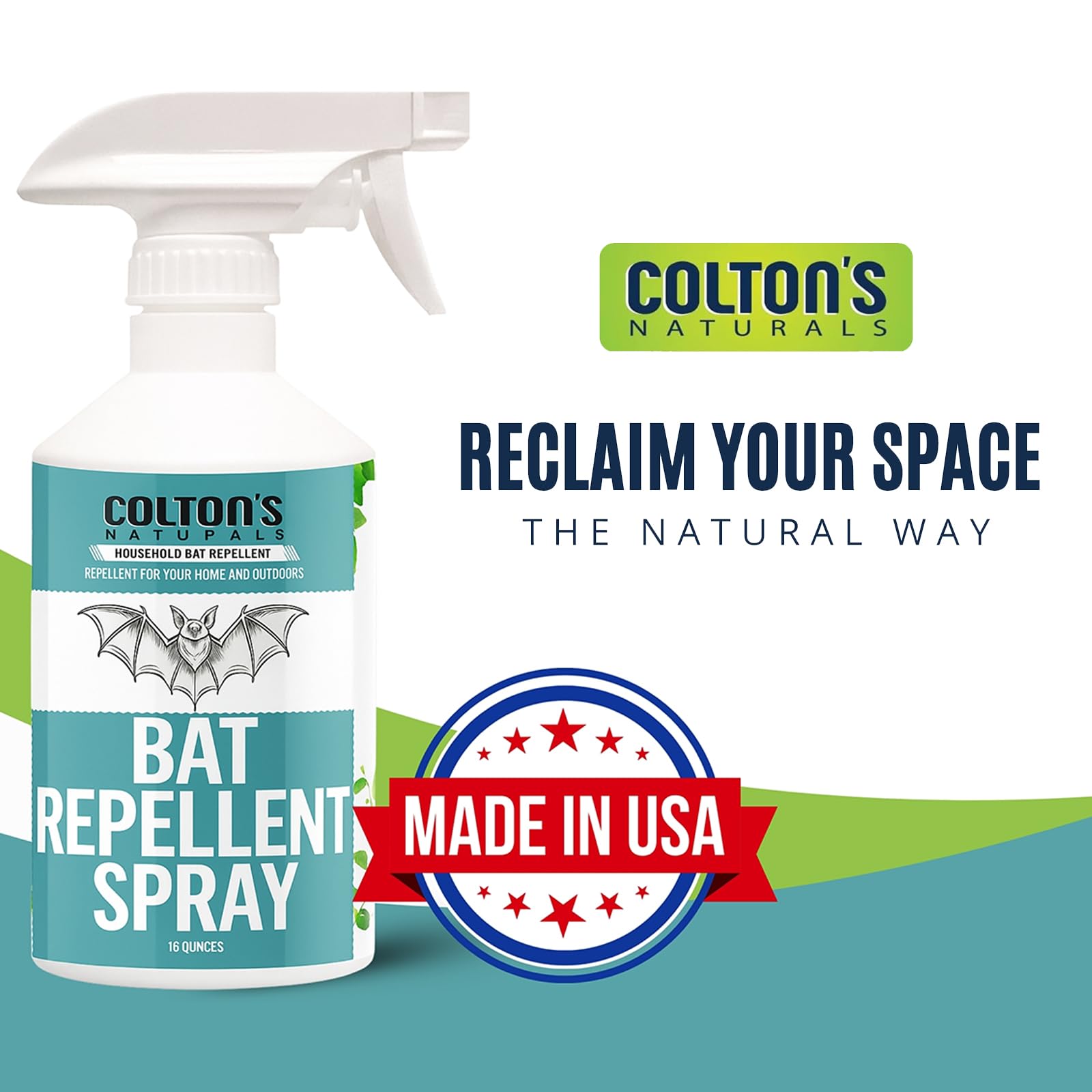 Colton's Naturals bat repellent spray protects exterior doors and eaves