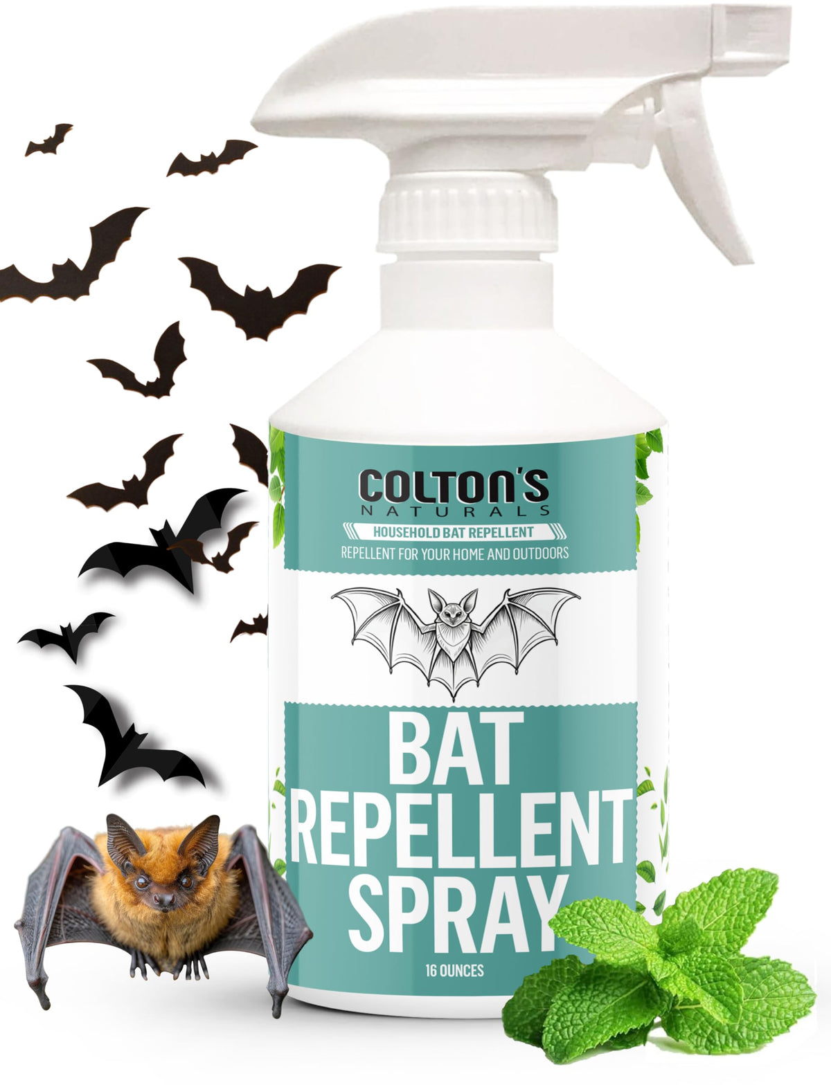 Colton's Naturals bat repellent spray perimeter deters roosting near homes