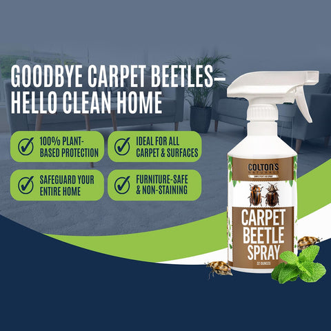 Colton's Naturals Carpet Beetle Spray on upholstery and fabrics