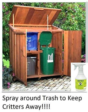 Colton's Naturals deterrent storage keeps the 32oz bottle ready for use