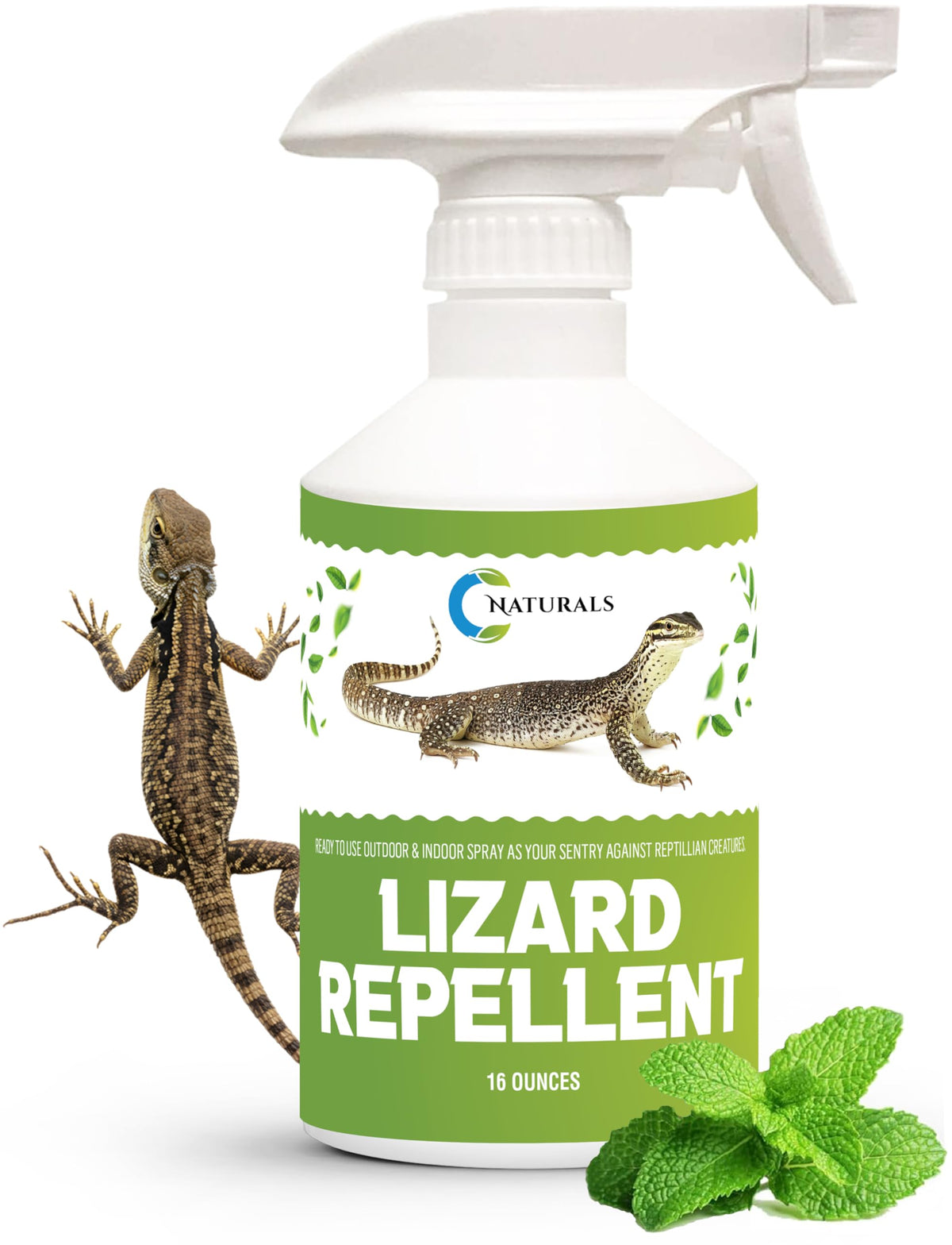 Colton's Naturals Lizard Repellent Spray bottle for safe, natural deterrence around doors and windows.