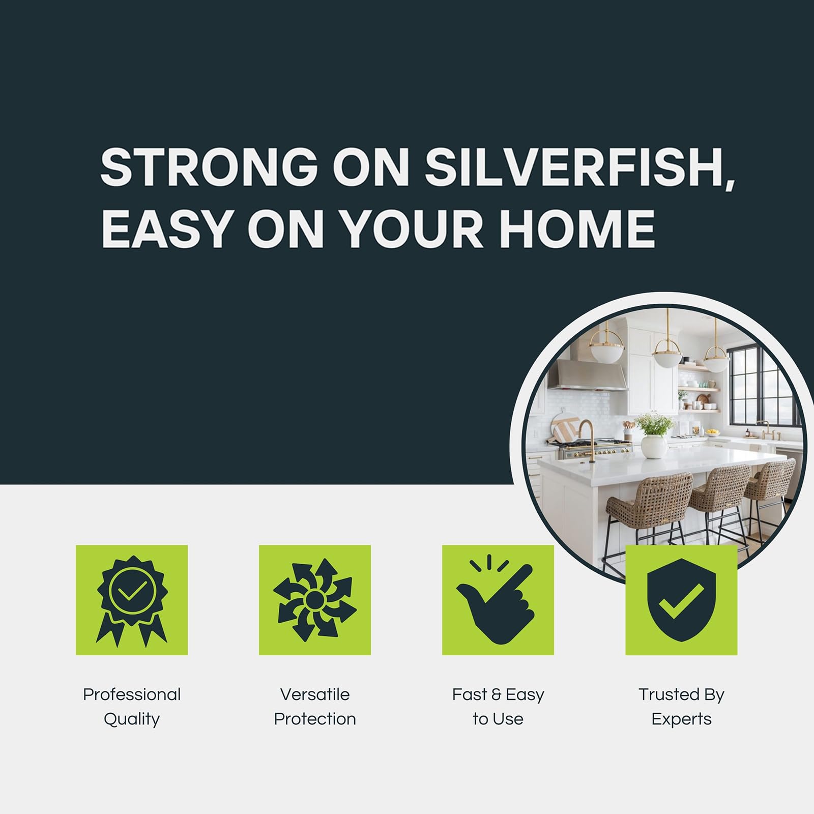 Colton's Naturals Silverfish Spray on shelves with surface-safe formula.