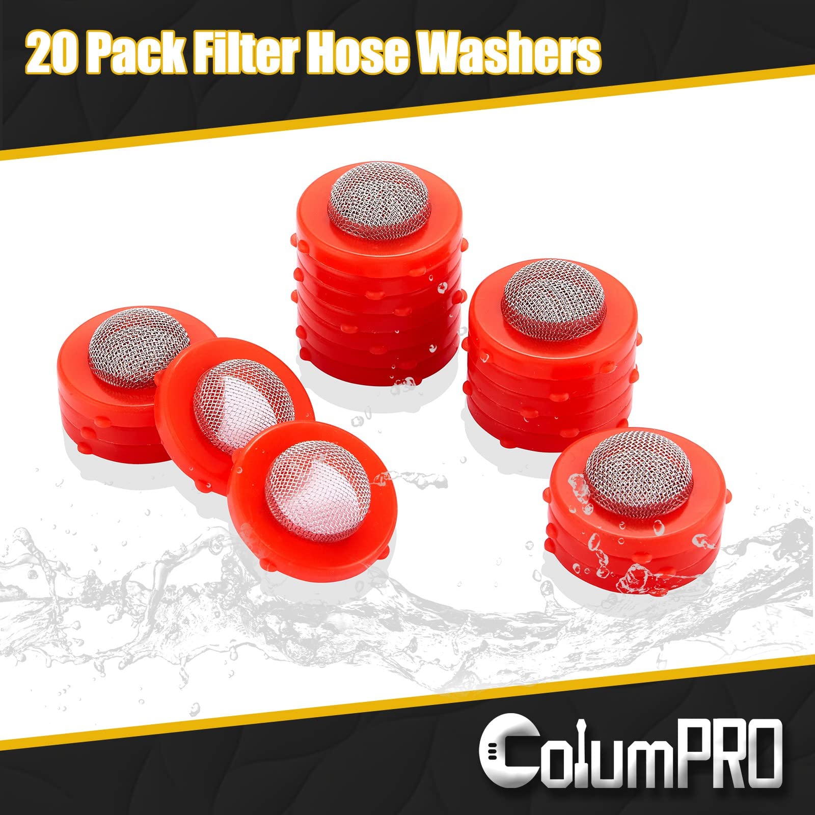 ColumPRO washing machine hose filter suitable for standard connections.