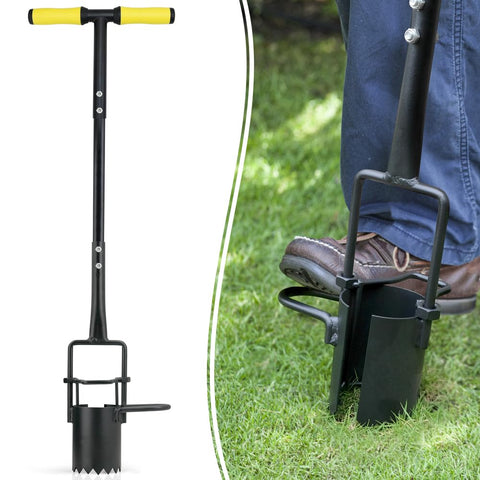 Colwelt bulb planter long handle for comfortable standing planting.