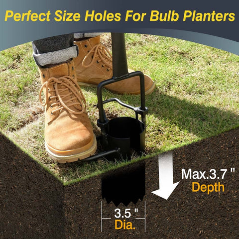 Colwelt bulb planter two-pedal design for efficient digging.