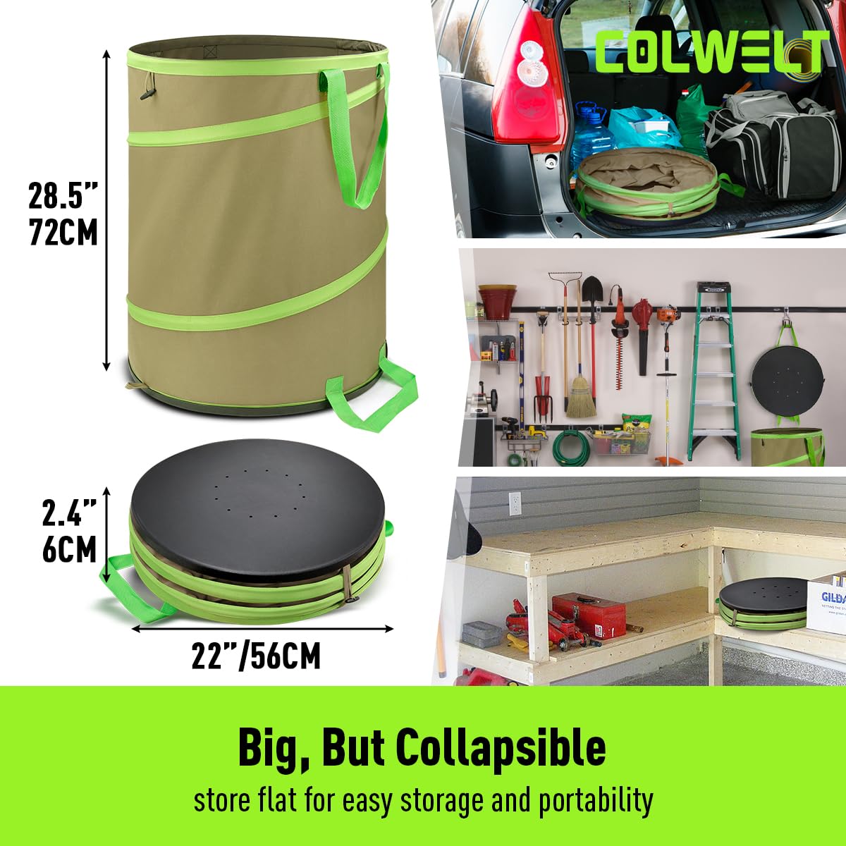 Colwelt bag base with drain holes prevents water pooling.