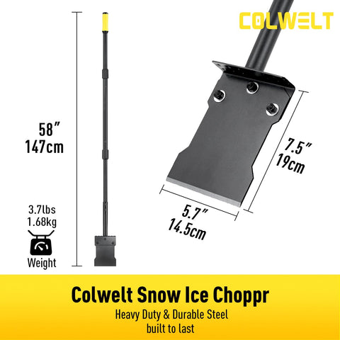 Colwelt shovel designed for driveways, sidewalks, and stairs in winter