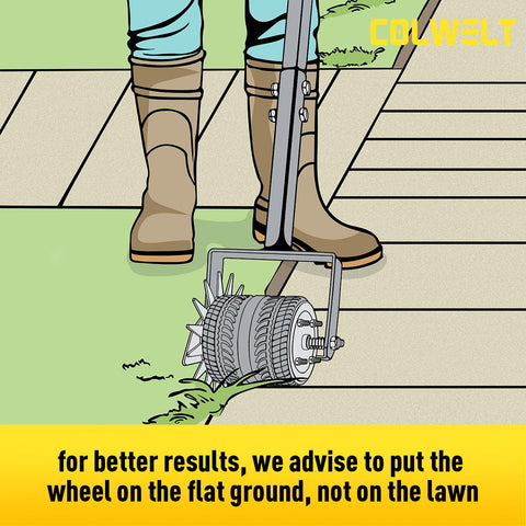 Colwelt edger on flat ground producing neat driveways edges