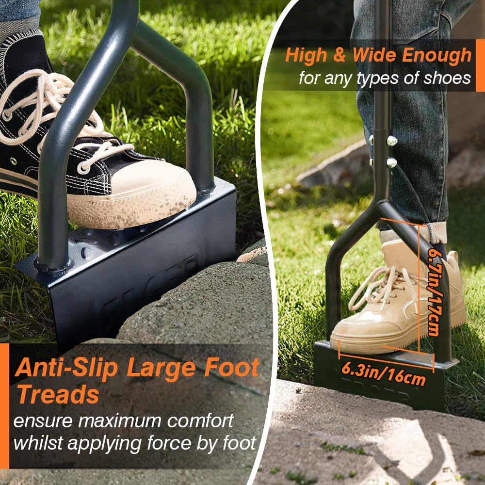 Colwelt ergonomic T-handle offers comfortable grip during edging.