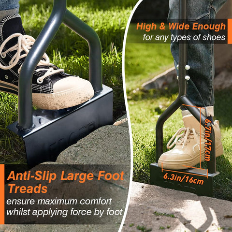Colwelt ergonomic T-handle offers comfortable grip during edging.