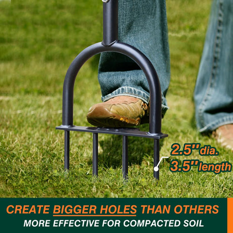 Colwelt anti-slip base improves stability on lawn surfaces.