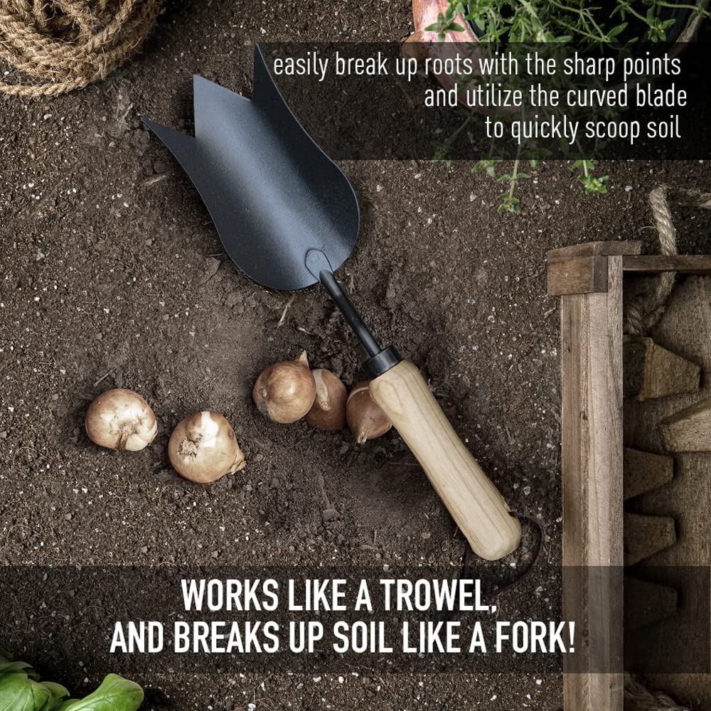 Colwelt-trowel versatile tool for scooping soil and loosening dirt