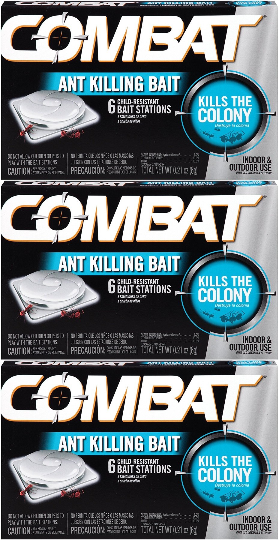 Combat ant killing bait stations ready to use for fast, mess-free indoor control