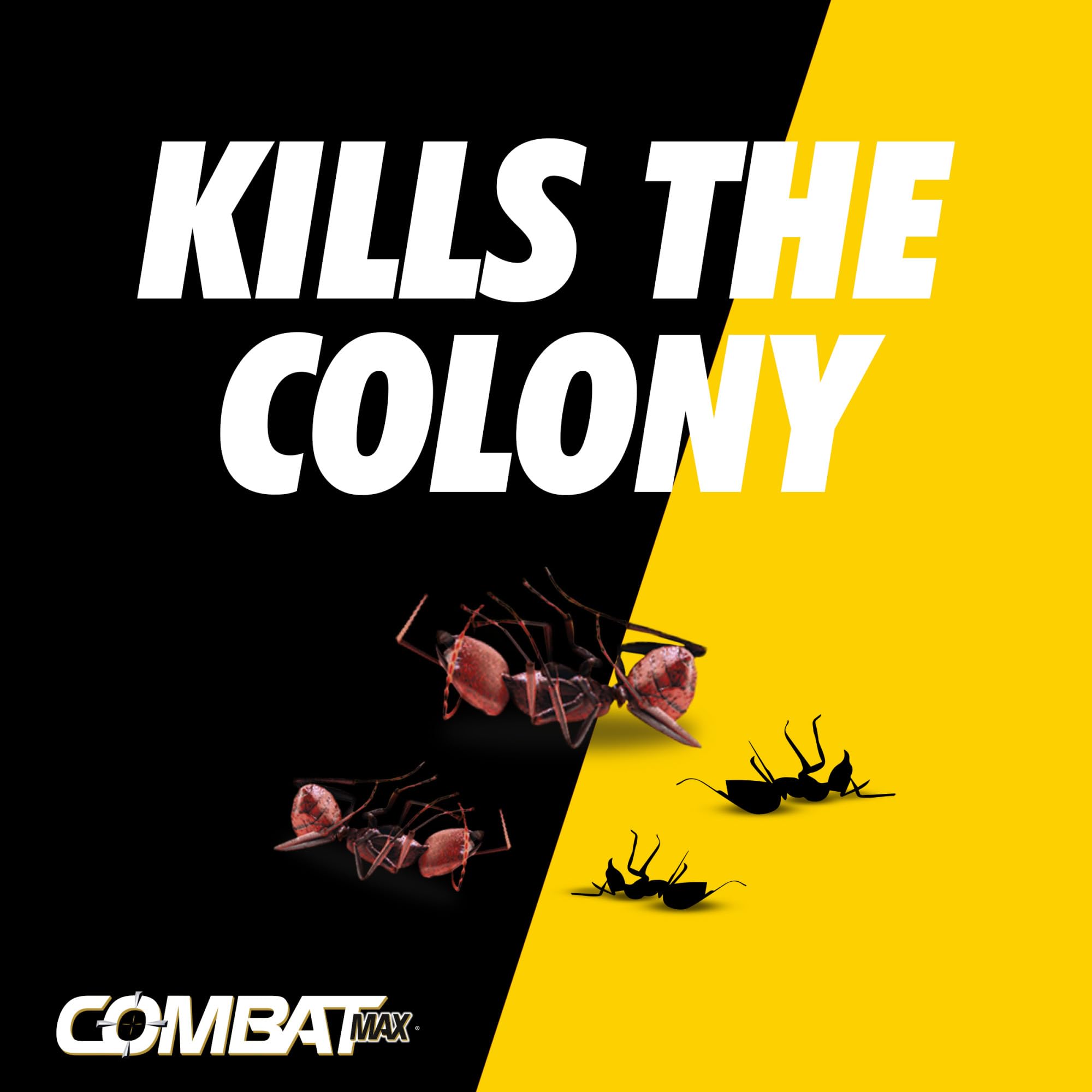 Combat Max 2in1 bait station clear window shows bait status for easy replacements.