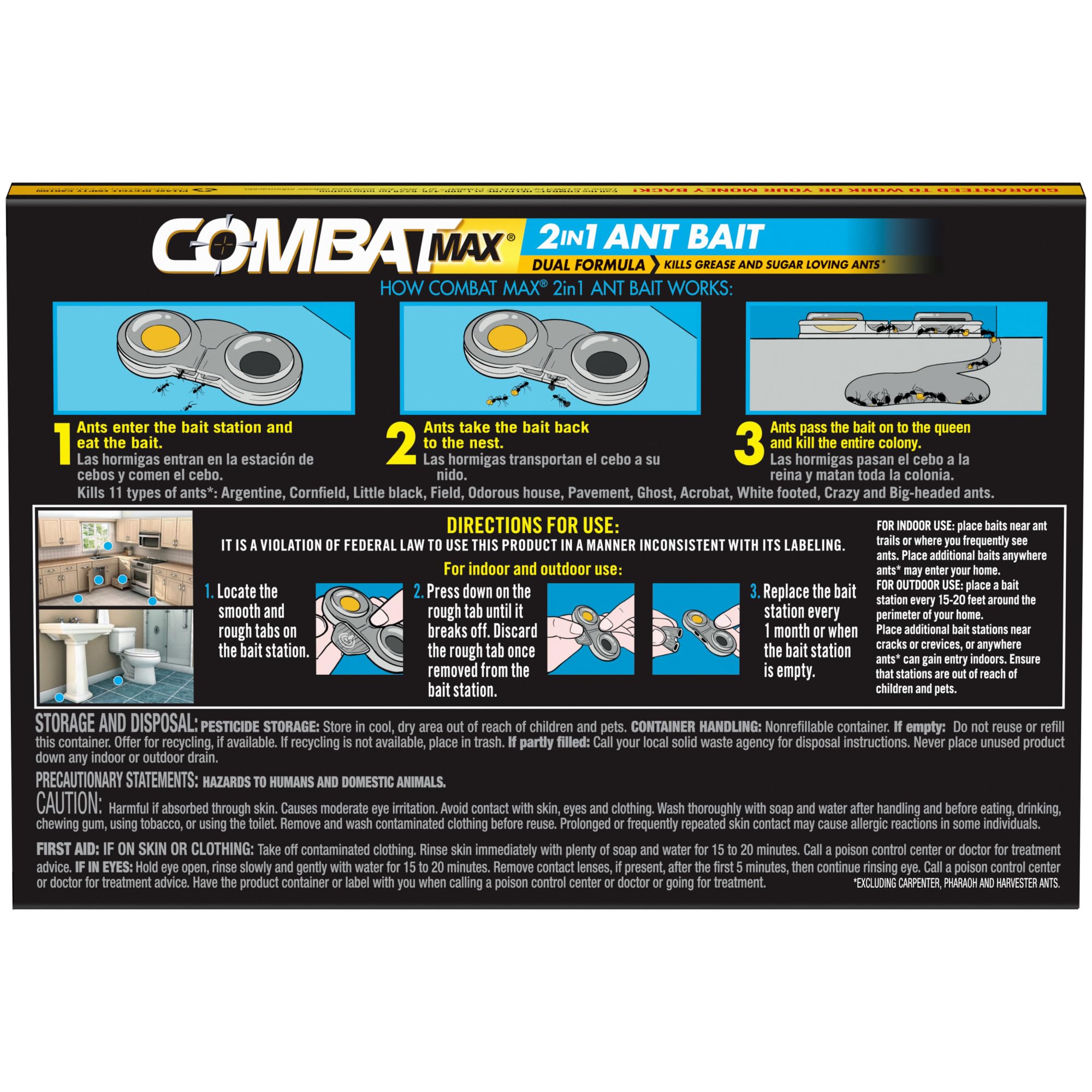 Combat Max 2in1 snap-off tab design enables simple bait replacement.