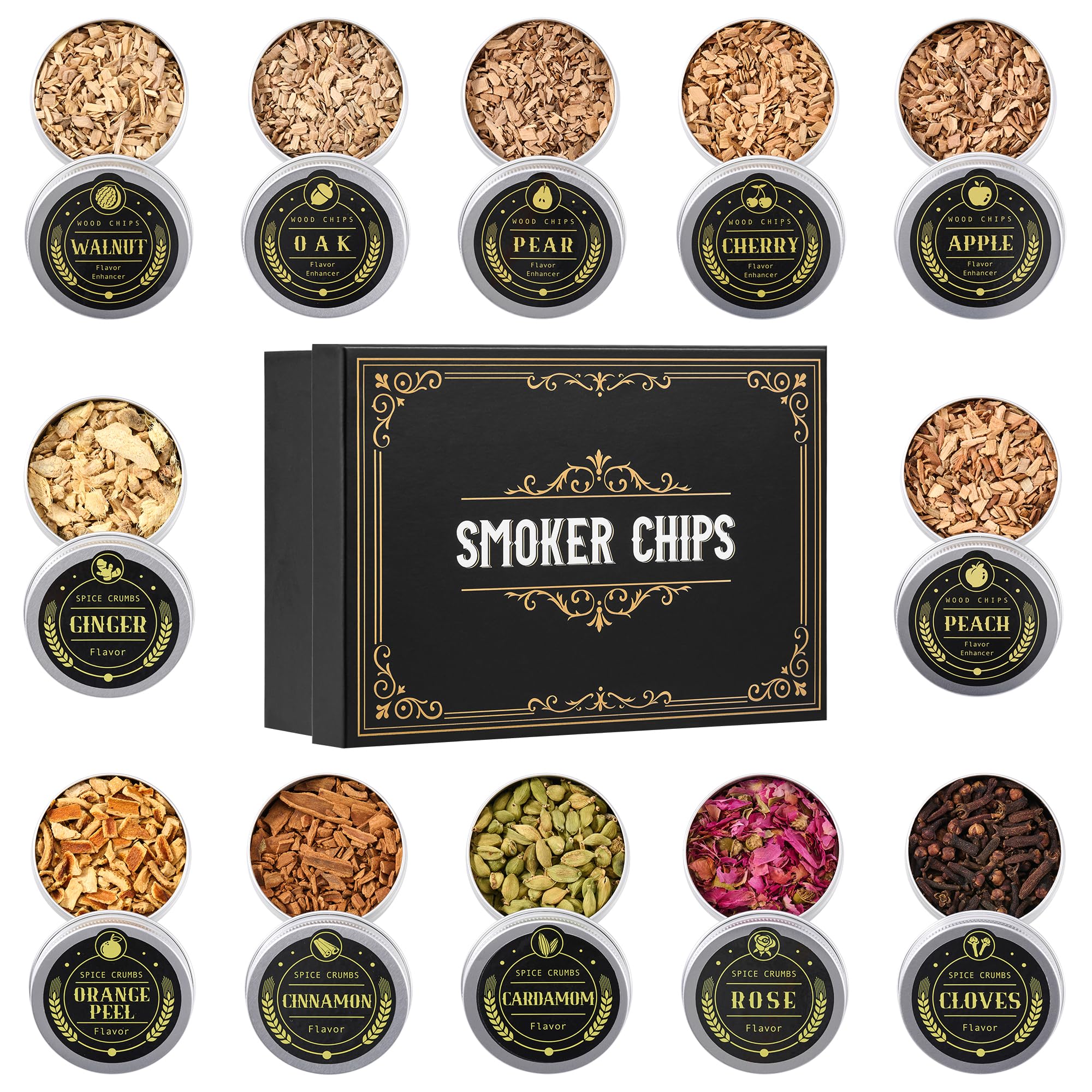 ComboJoy 12-flavor smoker set in a compact tin for easy gifting and storage.