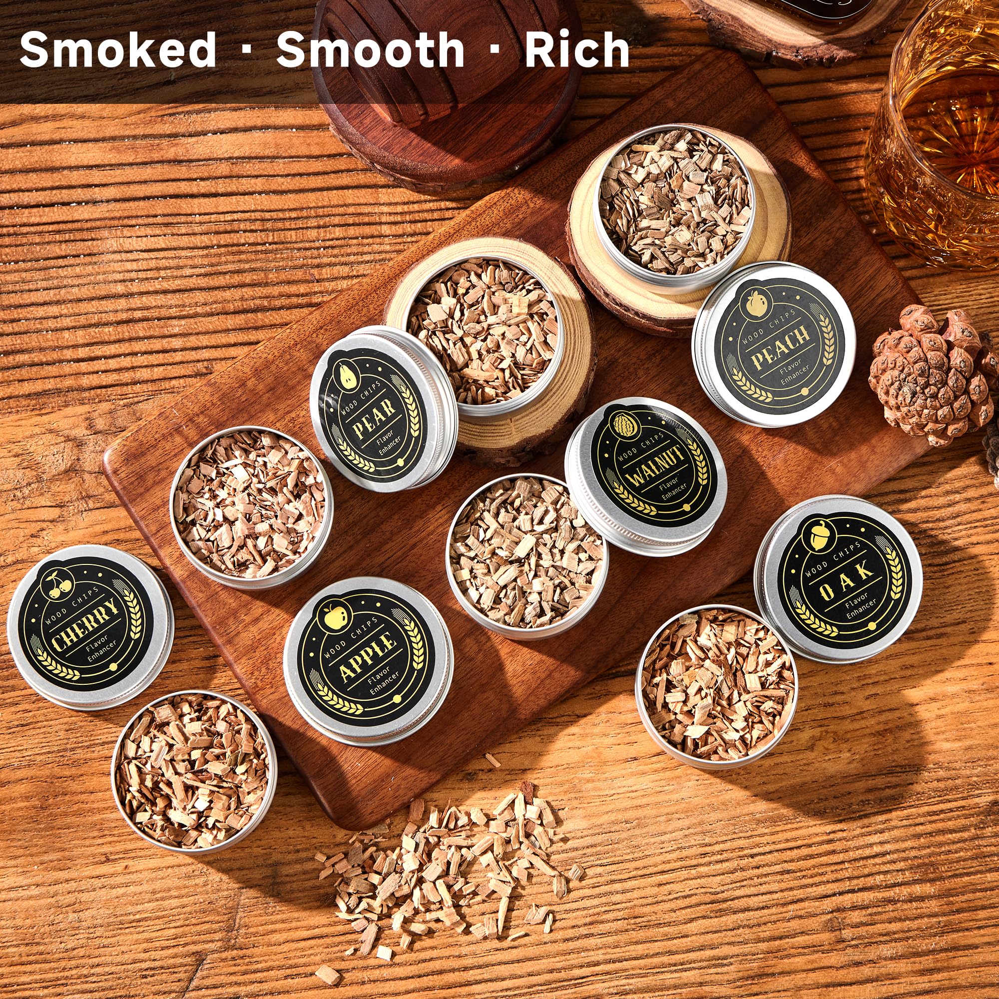 ComboJoy cherry wood chips deliver rich smoke notes.