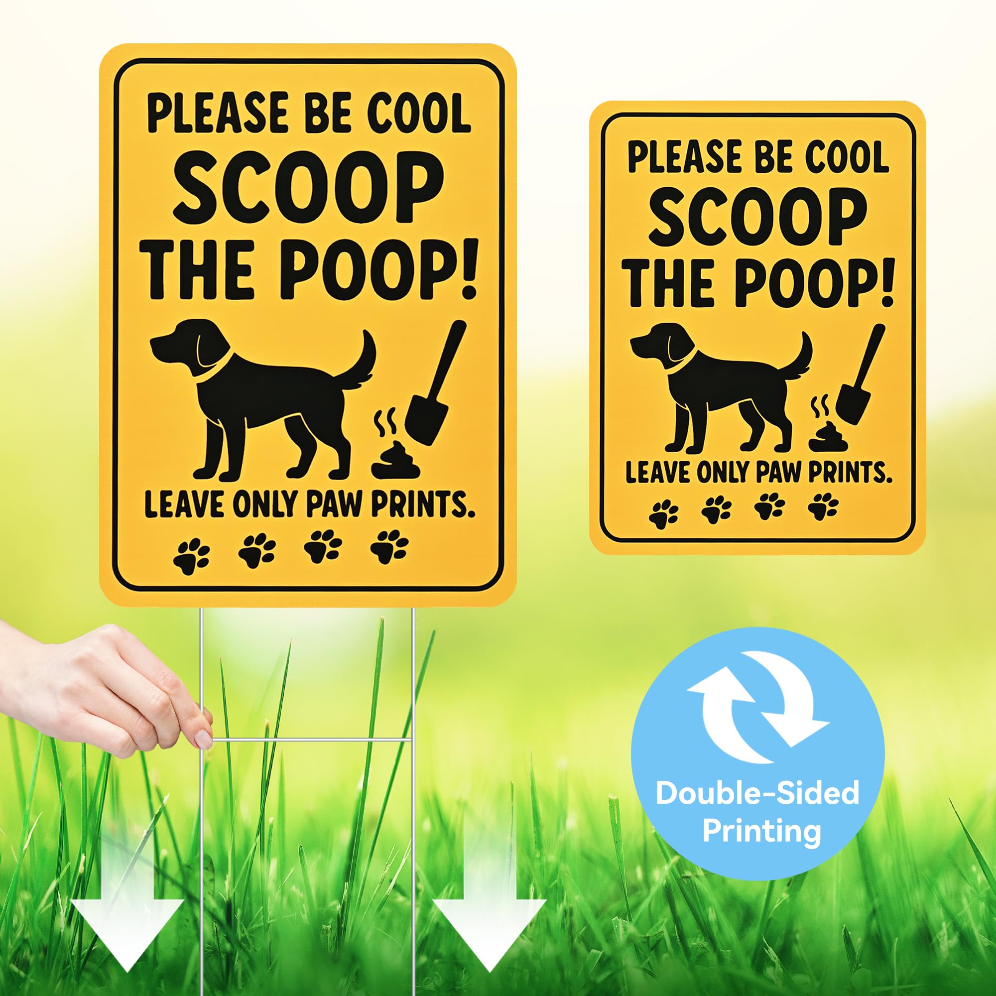 ComboJoy double-sided yard sign designed for durable outdoor use in all weather.
