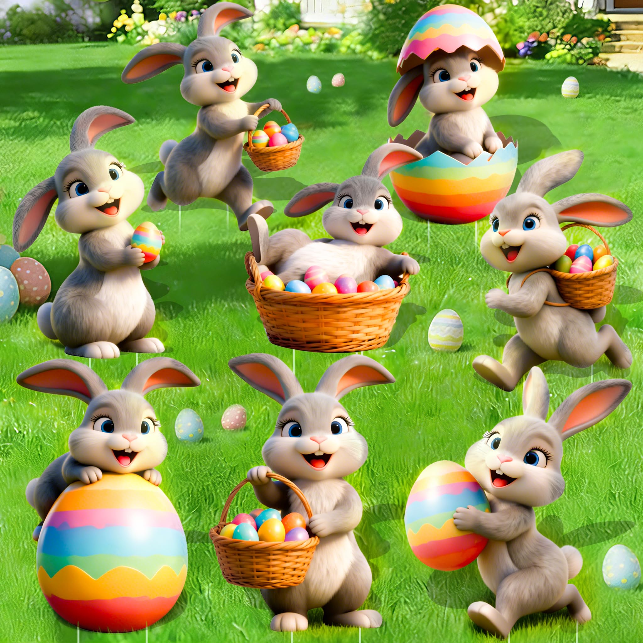 ComboJoy Easter bunny signs in 8 styles add festive curb appeal to your yard