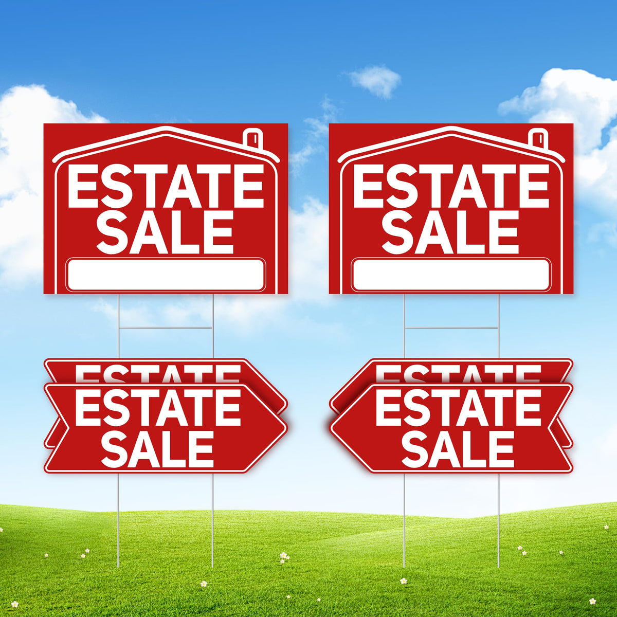ComboJoy large estate sign 17x12 front view enhances visibility for buyers