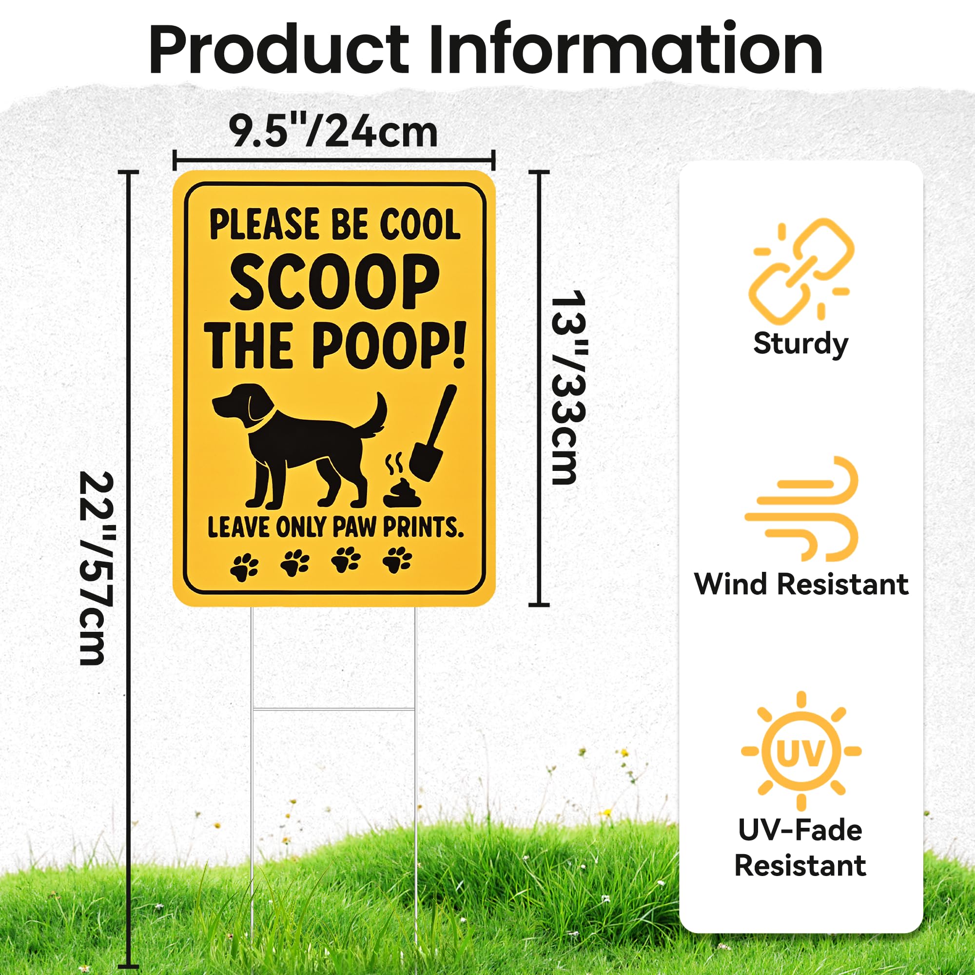 ComboJoy outdoor sign with bright colors, stakes, ideal for lawns and parks.