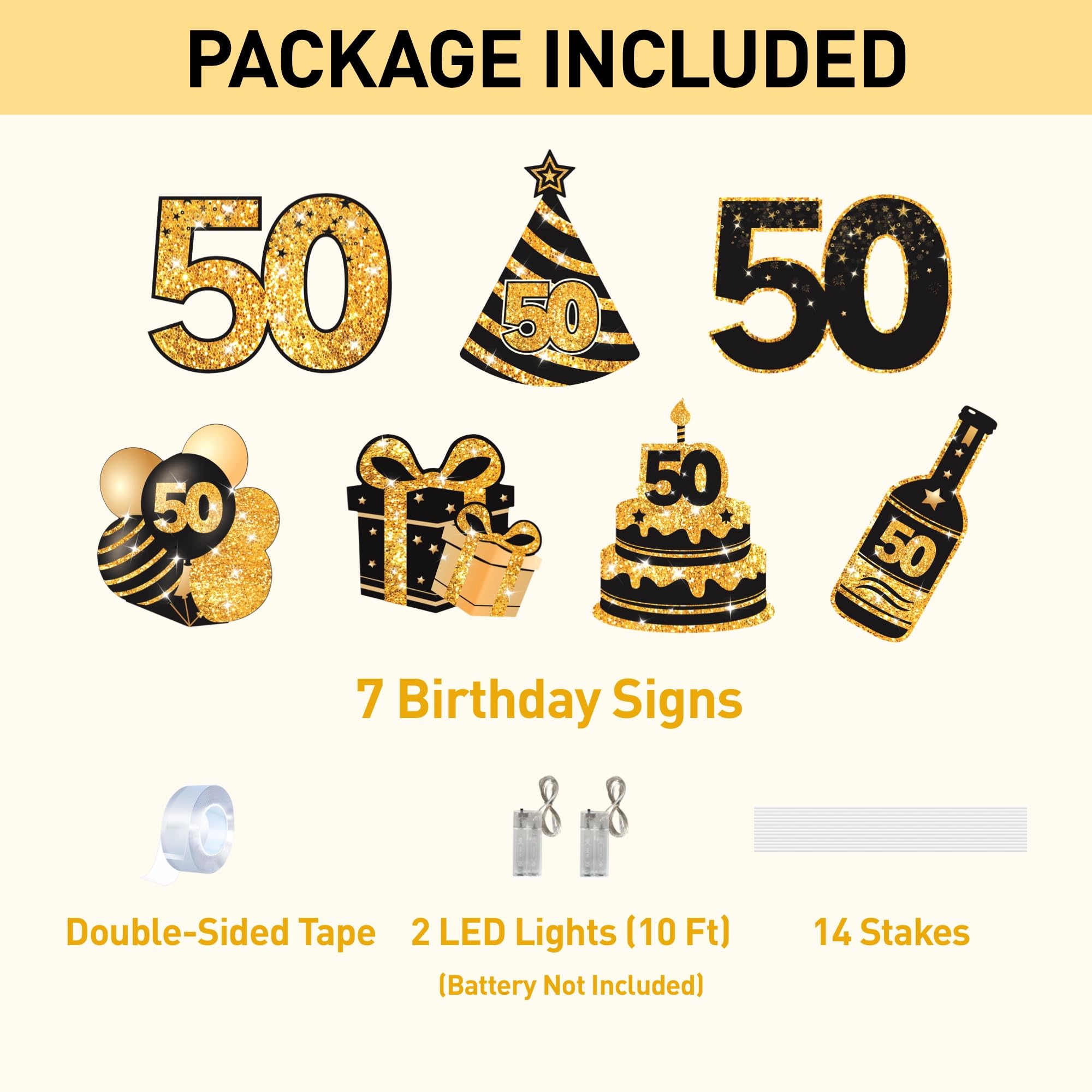 ComboJoy outdoor yard display signs illuminated for celebrations