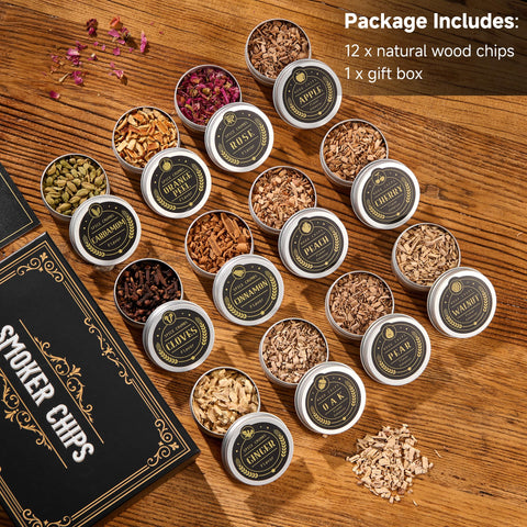 ComboJoy pear wood chips add subtle sweetness to whiskey smoking.