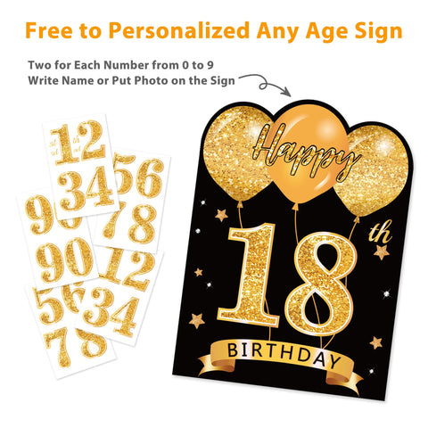 ComboJoy personalized age sign allows custom age for a unique birthday look.