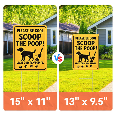 ComboJoy sign with stakes enables quick, secure installation in any ground.