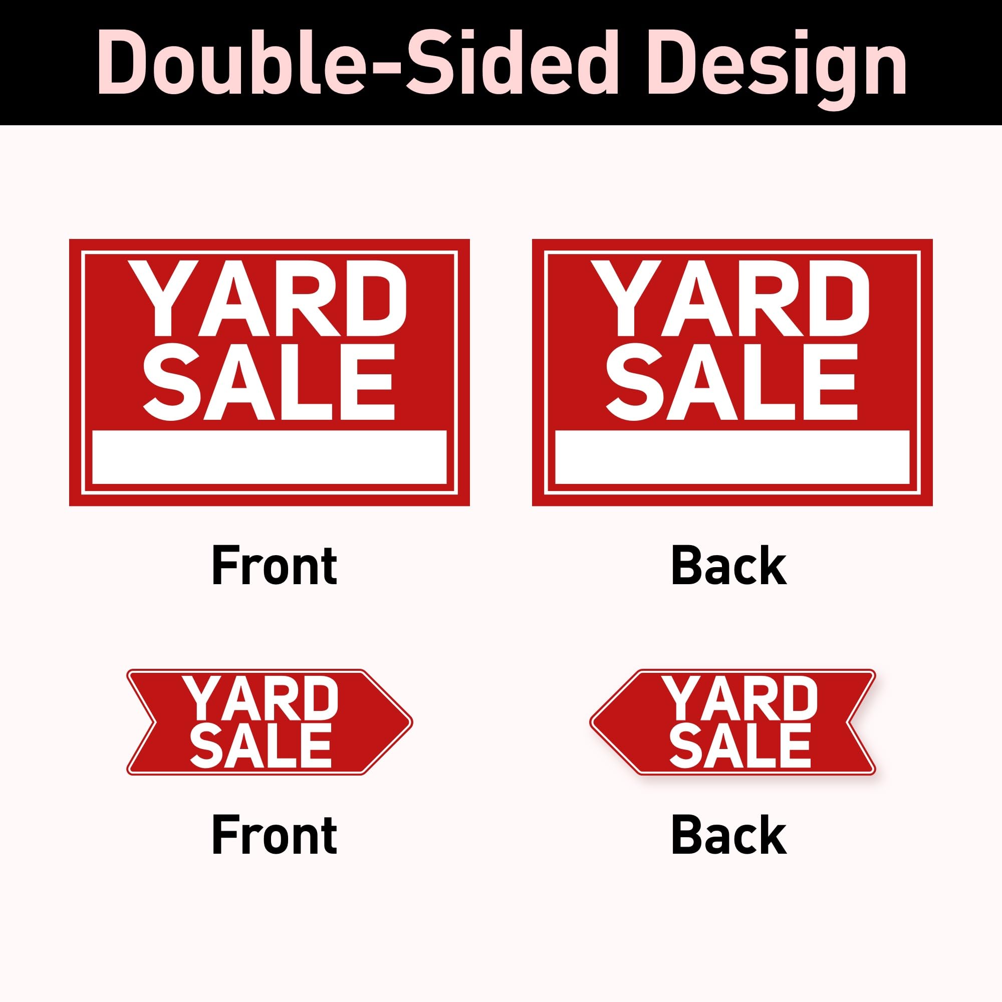 ComboJoy waterproof yard sale signs withstand weather for outdoor use.