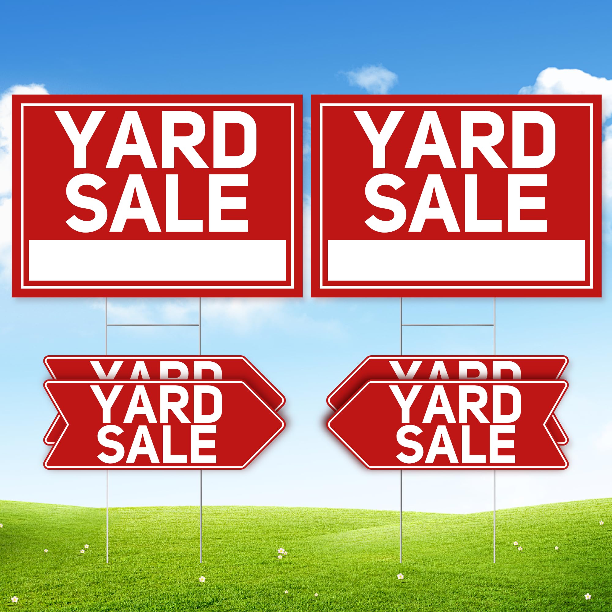 ComboJoy yard sale sign 24x16 foldable boosts outdoor visibility.