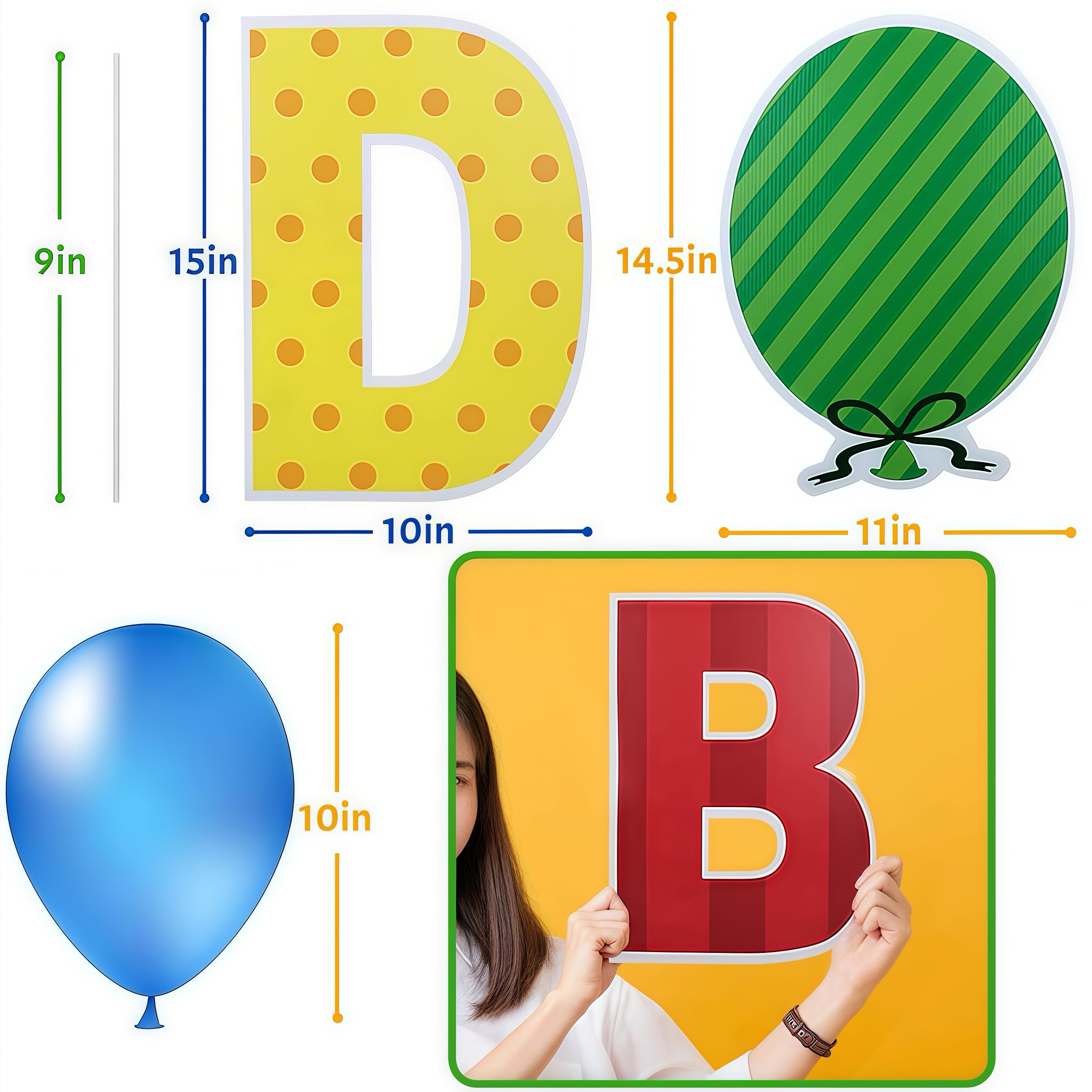 ComboJoy bold color letters display for high visibility celebrations