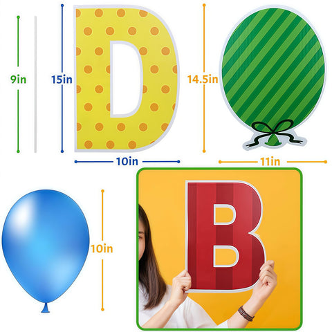 ComboJoy bold color letters display for high visibility celebrations