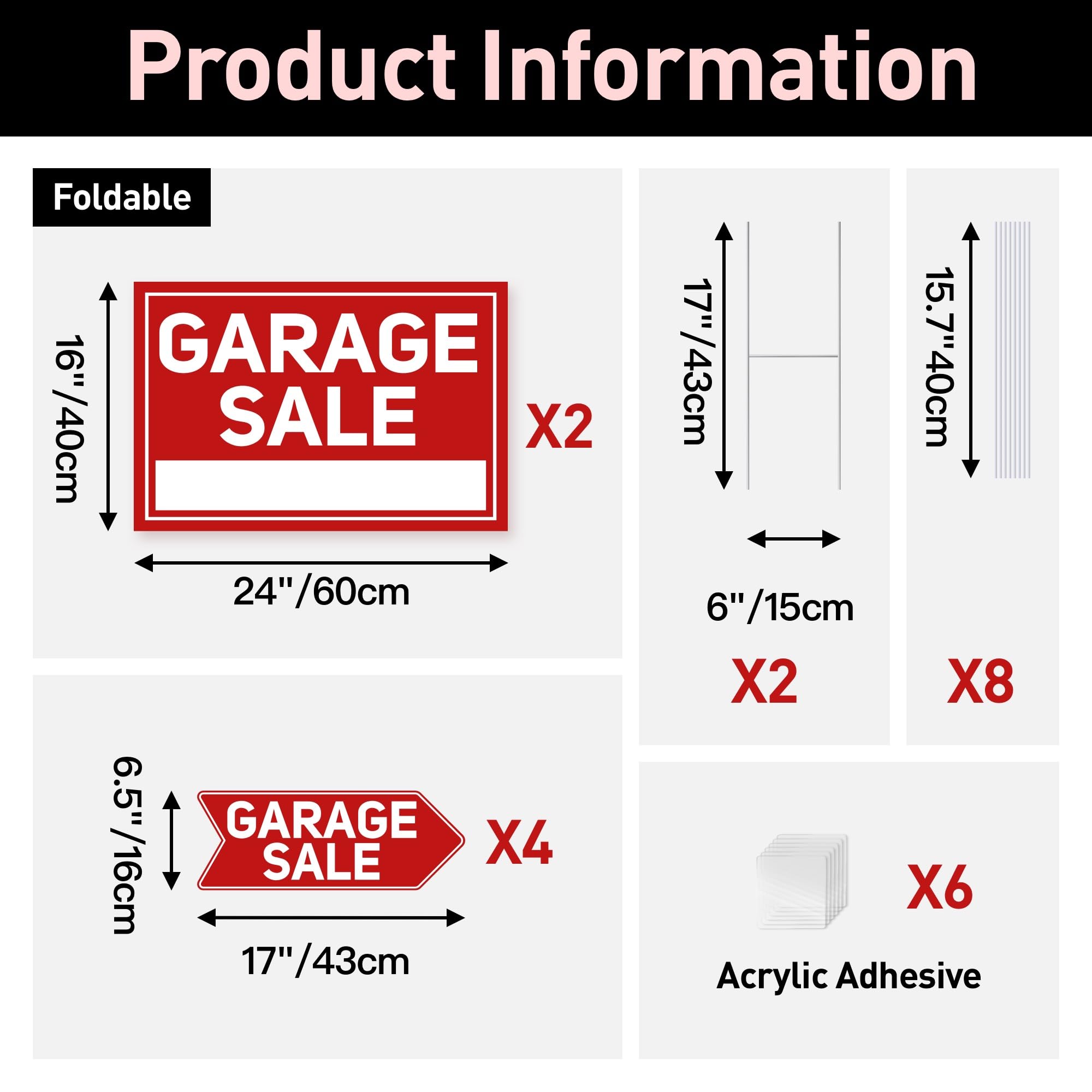 ComboJoy four arrow yard signs guide buyers to your sale efficiently.