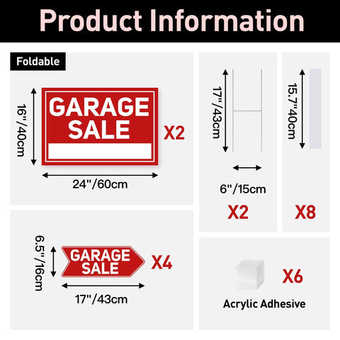 ComboJoy four arrow yard signs guide buyers to your sale efficiently.