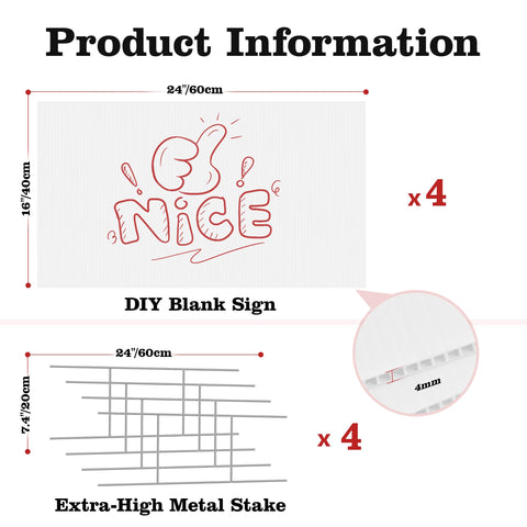 ComboJoy 24x16 corrugated plastic sign on galvanized stake improves curb appeal.