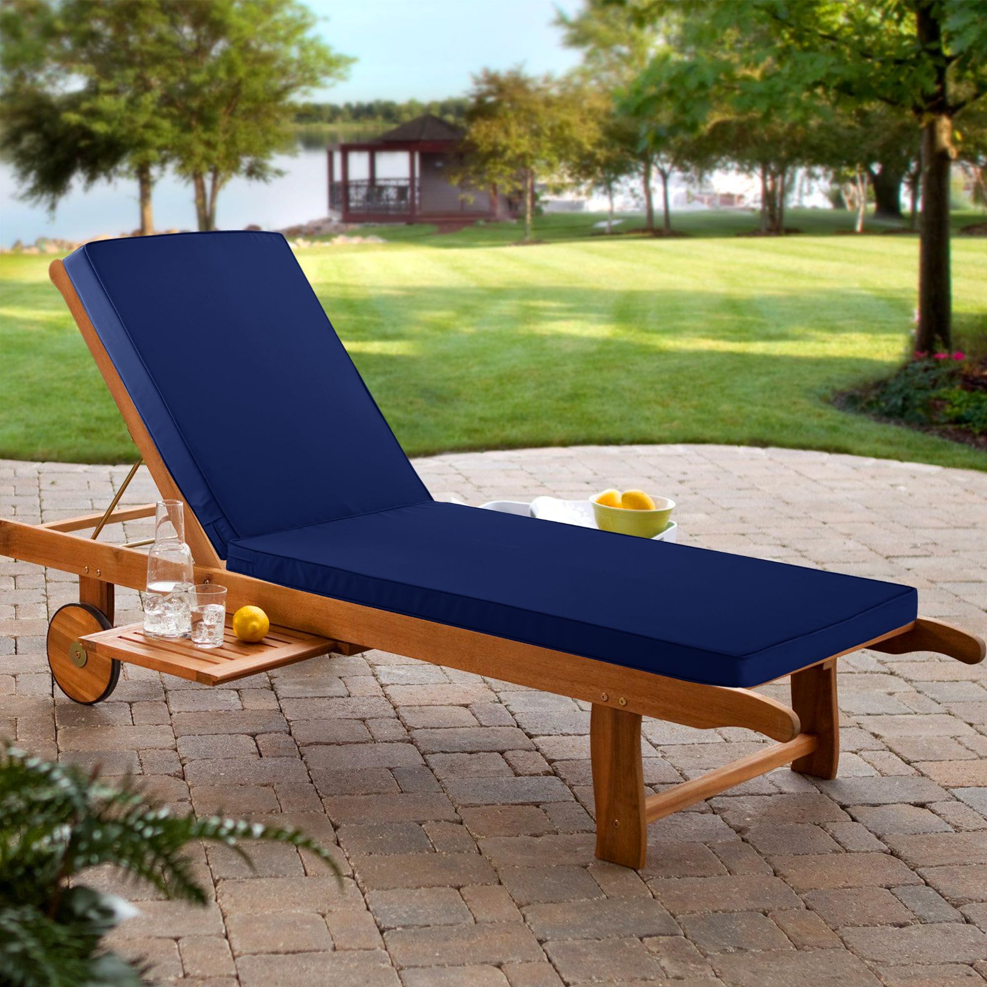 Comcaver chaise cushion fits most recliners at 72x21x3 inches.
