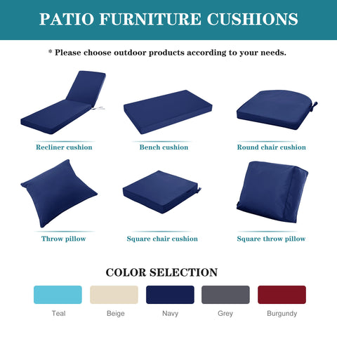 Comcaver lounge cushion is easy to wipe clean with soap and water.