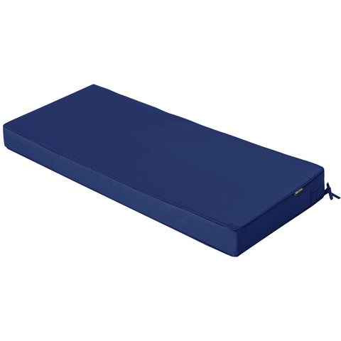 Comcaver navy 48x18 outdoor bench cushion for all-season comfort.