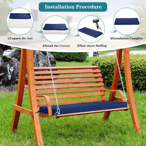 Comcaver navy solution-dyed fabric resists fading.