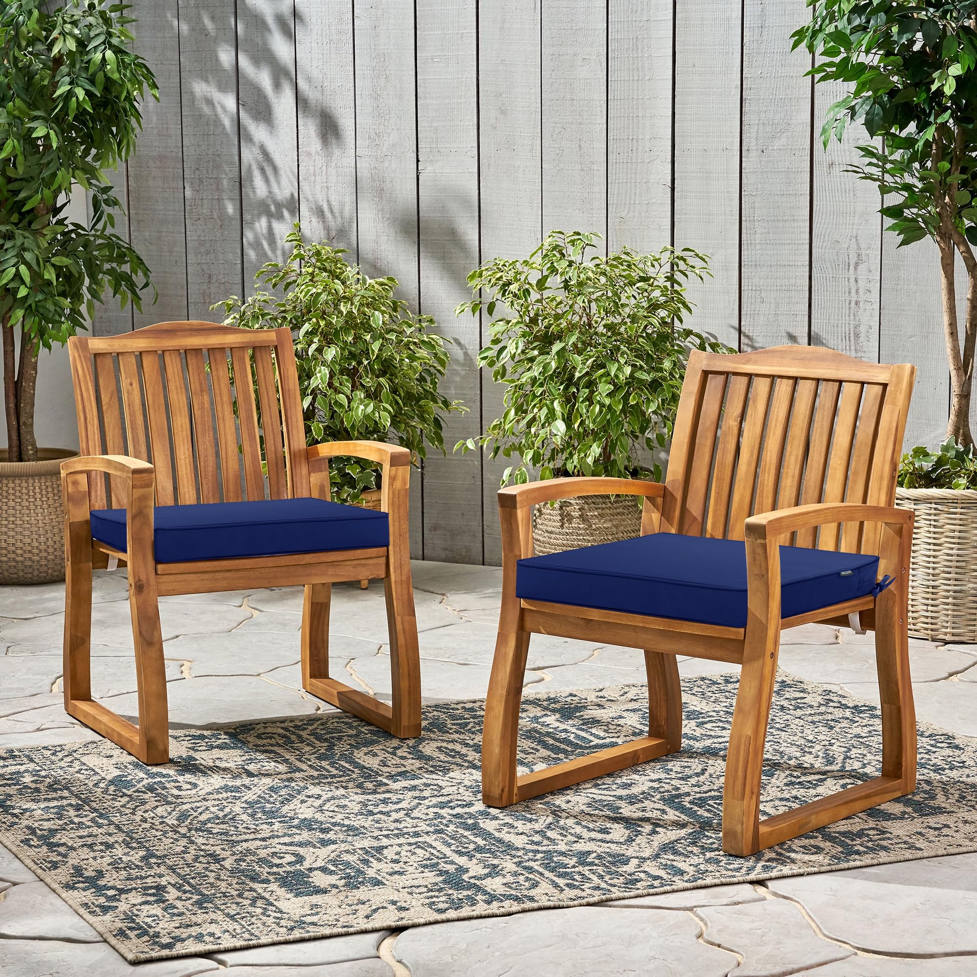 Comcaver set of two cushions ideal for garden, patio, and balcony