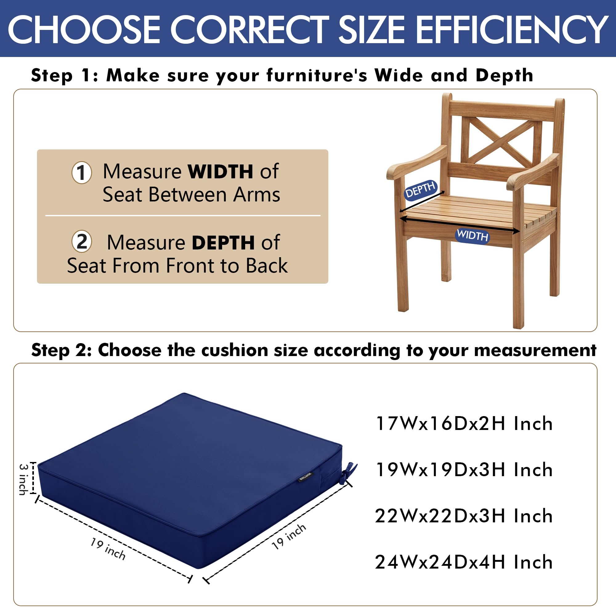 Comcaver 30D foam provides comfortable support for outdoor seating