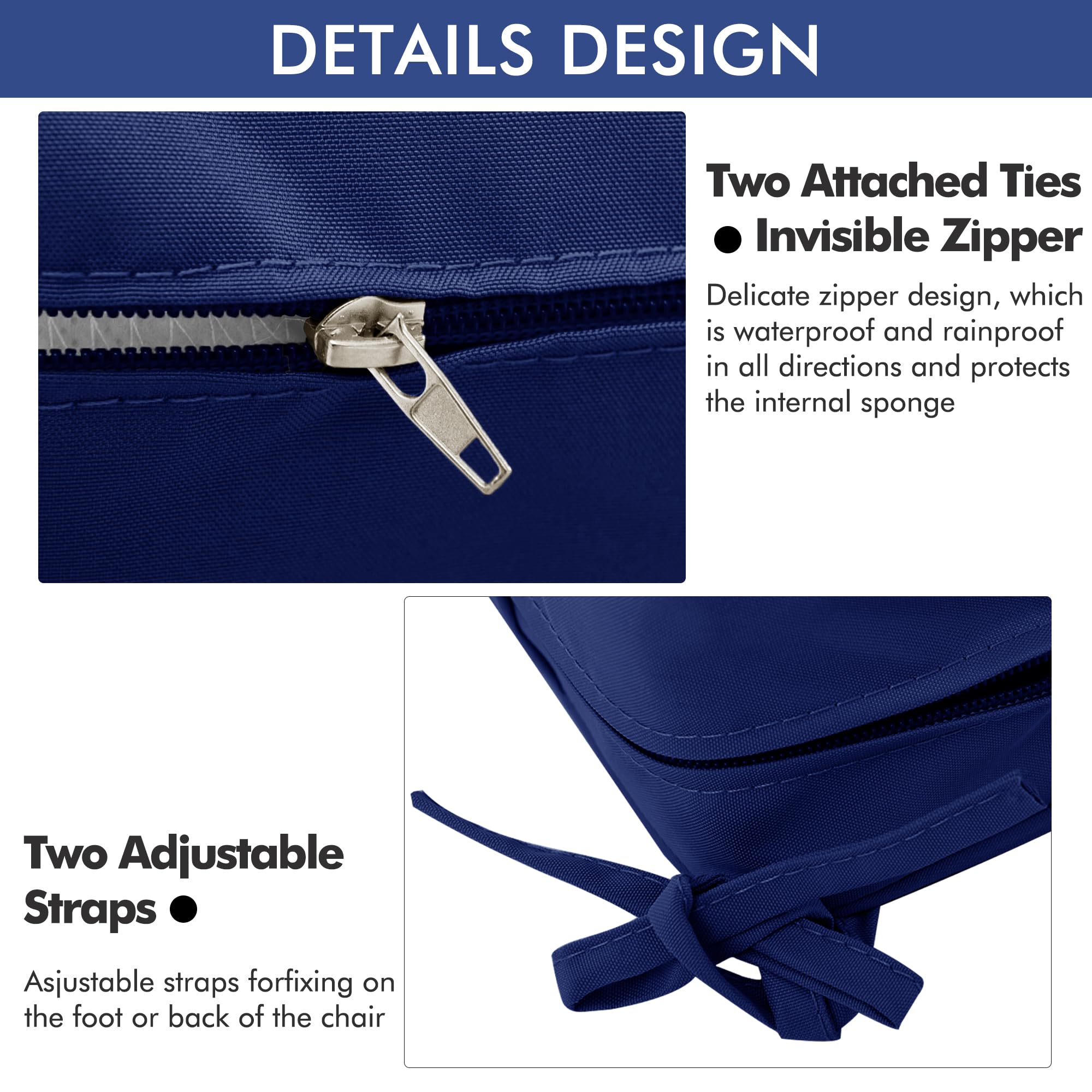 Comcaver cushions feature hidden zipper for easy cover maintenance