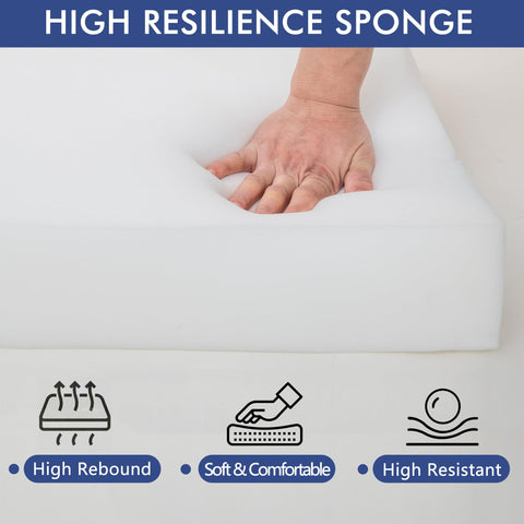 Comcaver navy cushion with tie closures prevents slipping