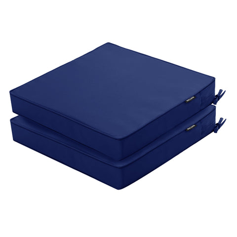 Comcaver outdoor chair cushions navy with waterproof fabric for patio use